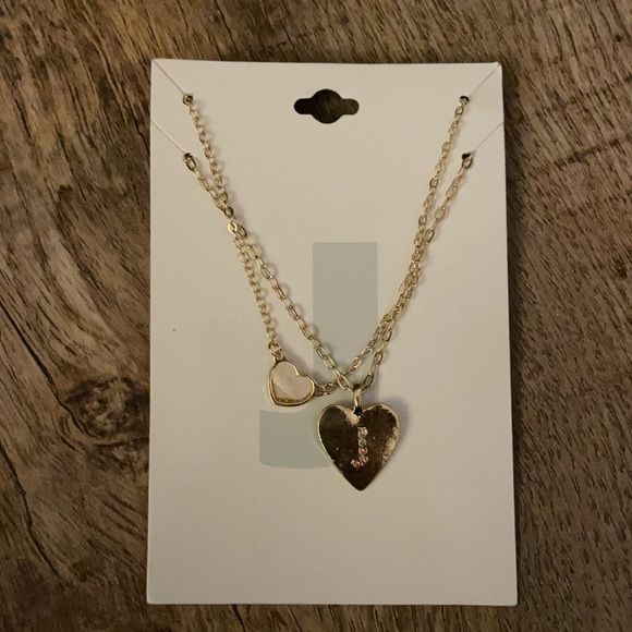 NWT Unique Designs 2 Gold Heart Necklaces: J - Picture 2 of 12